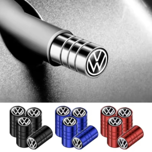 Metal VW Wheel Tire Valve Caps (4pcs)