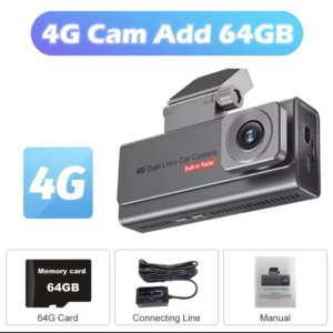 4G Dual Lens Car Dashcam with GPS